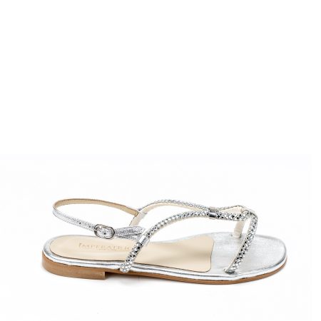 Alternative view of Ženske kožne sandale Once-060 sive ravne